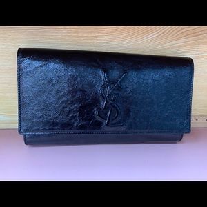 Yves Saint Laurent Belle de Jour leather clutch